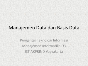 Manajemen Data dan Basis Data
