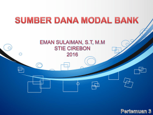 SUMBER DANA MODAL BANK - Eman Sulaiman, ST, MM