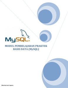 MODUL PEMBELAJARAN PRAKTEK BASIS DATA (MySQL)