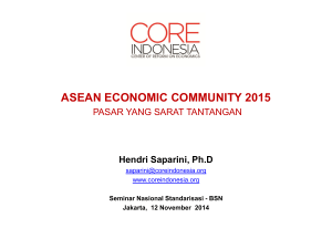 asean economic community 2015 - Badan Standardisasi Nasional