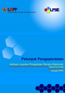 Petunjuk Pengoperasian Aplikasi Layanan Pengadaan Secara