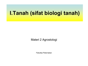 INTERAKSI BIOLOGIS DALAM TANAH