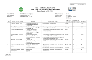 Pemrograman Web Alokasi Waktu - SMK Takhassus Al