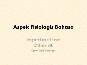 Aspek Fisiologis Bahasa