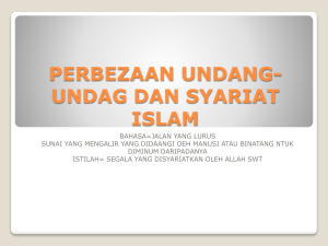 perbezaan undang-undag dan syariat islam