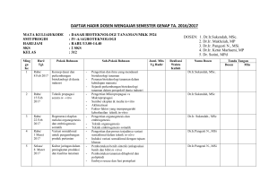 daftar hadir dosen mengajar semester genap ta. 2016/2017