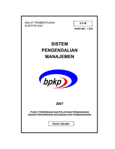 sistem pengendalian manajemen bpkp_spm