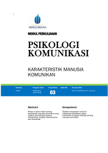 Modul Psikologi Komunikasi [TM3]