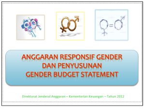 24. Anggaran Responsif Gender dan Penyusunan