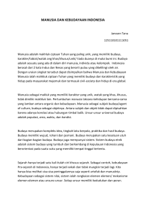 manusia dan kebudayaan indonesia
