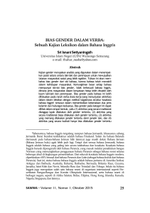 BIAS GENDER DALAM VERBA - UIN Walisongo Journals