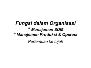 Fungsi dalam Organisasi