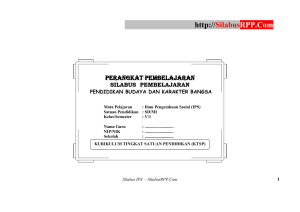 pedoman penegembangan silabus