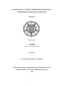 kanker kepala leher terinduksi radiasi pasca radioterapi karsinoma