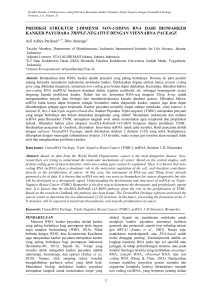 prediksi struktur 2-dimensi non-coding rna dari biomarker kanker