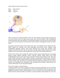 Tugas Ergonomi Sistem Manusia Mesin