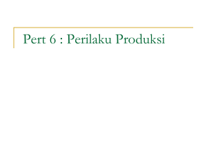 Perilaku Produsen