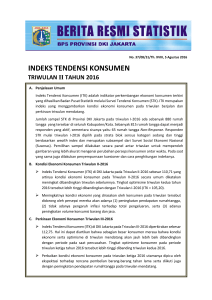 indeks tendensi konsumen - BPS Provinsi DKI Jakarta