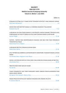 MAJORITY ISSN 2337-3776 Medical Journal of Lampung University