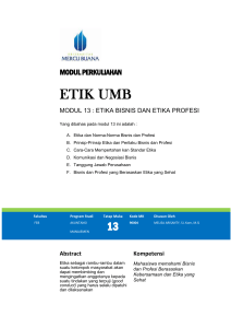 Modul Etik UMB [TM14]. - Universitas Mercu Buana