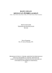 DISKRIPSI SILABUS SAP TEKNOLOGI BANGUNAN