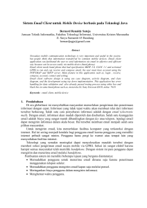 Sistem Email Client untuk Mobile Device berbasis pada Teknologi