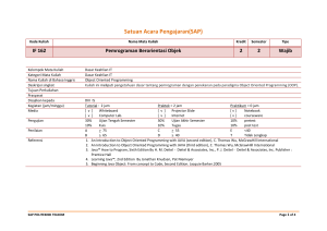SAP dan Uraian Rinci rencana Materi Kuliah