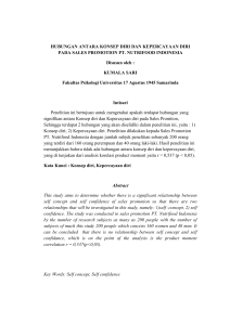 HUBUNGAN ANTARA KONSEP DIRI DAN KEPERCAYAAN DIRI