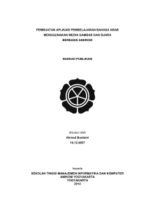 PEMBUATAN APLIKASI PEMBELAJARAN BAHASA ARAB