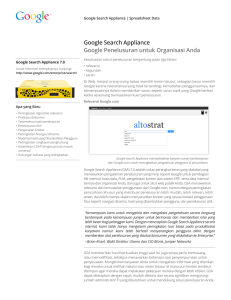 Google Search Appliance Google Penelusuran untuk Organisasi Anda