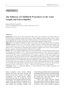 The Influence of Childbirth Procedures to the Axial Length and