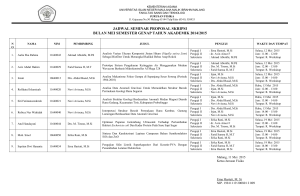 jadwal seminar proposal - JURUSAN FISIKA UIN MALANG