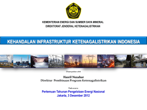 kehandalan infrastruktur ketenagalistrikan indonesia