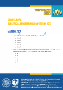 SAMPEL SOAL ELECTRICAL ENGINEERING COMPETITION 2017