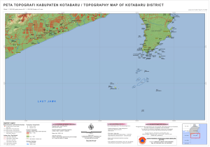 peta topografi kabupaten kotabaru / topography map of kotabaru