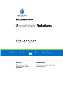 Stakeholder Relations - Universitas Mercu Buana