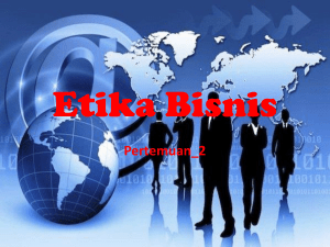 Etika Bisnis - STIE IBMI Medan
