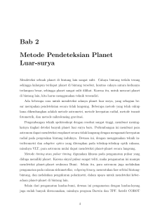 Bab 2 Metode Pendeteksian Planet Luar