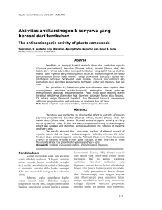 Aktivitas antikarsinogenik senyawa yang berasal dari