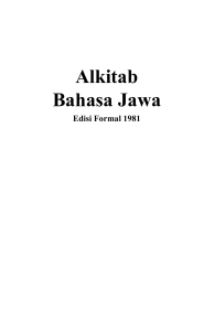 Alkitab Bahasa Jawa 1981