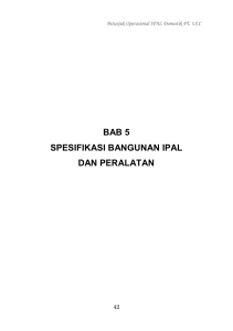 bab 5 spesifikasi bangunan ipal dan peralatan