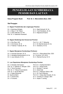 PENGELOLAAN SUMBERDAYA PESISIR DAN LAUTAN