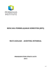 Auditing Internal Kode Mata Kuliah/sks