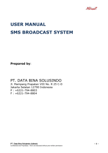 Login - SMS Broadcast - PT. Data Bina Solusindo