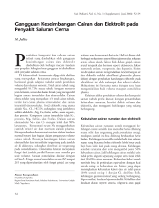 Gangguan Keseimbangan Cairan dan Elektrolit pada Penyakit