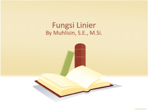 Fungsi Linier - UIGM | Login Student