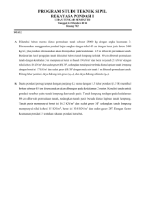 program studi teknik sipil rekayasa pondasi i