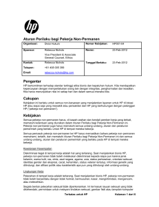 HP001-04, Aturan Perilaku bagi Pekerja Non