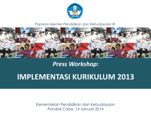 implementasi kurikulum 2013 - Kementerian Pendidikan dan