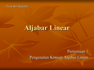 Aljabar Linear-1